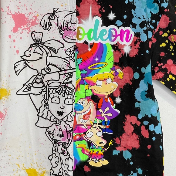 Nickelodeon Rugrats unisex t-shirt Size M Paint Splatter - Picture 2 of 7